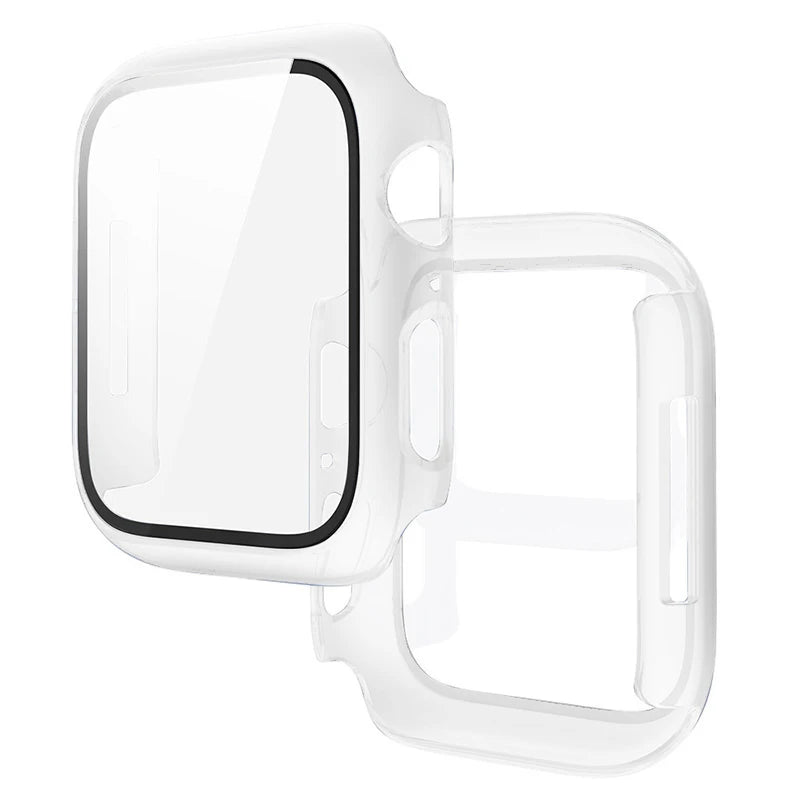 Tempered Glass + Cover For Apple Watch 9 8 7 45mm 41mm