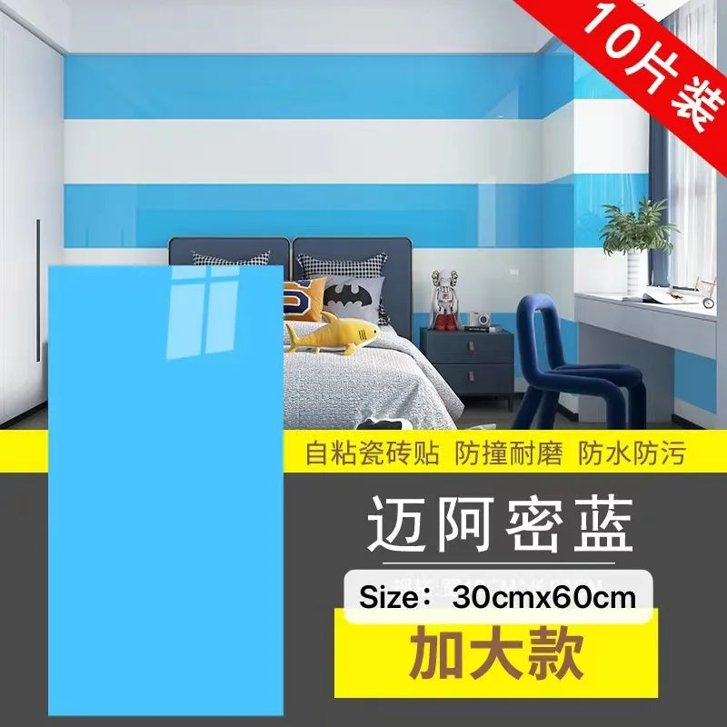 Wall Stickers Thick Self Adhesive Tiles Floor Stickers Marble Bathroom Ground Waterproof Wall Sticker  PVC Room