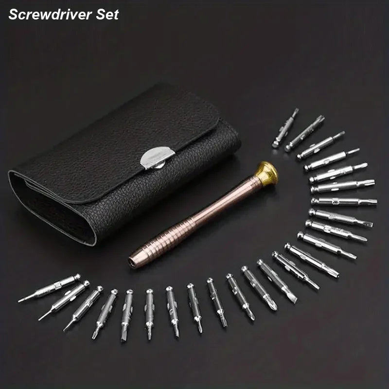 Precision Screwdriver Set, 25 In 1 Repair Tool Kit, Small Screwdriver Set, Star/Y-type/Flat-blade/Triangle Screwdrivers F