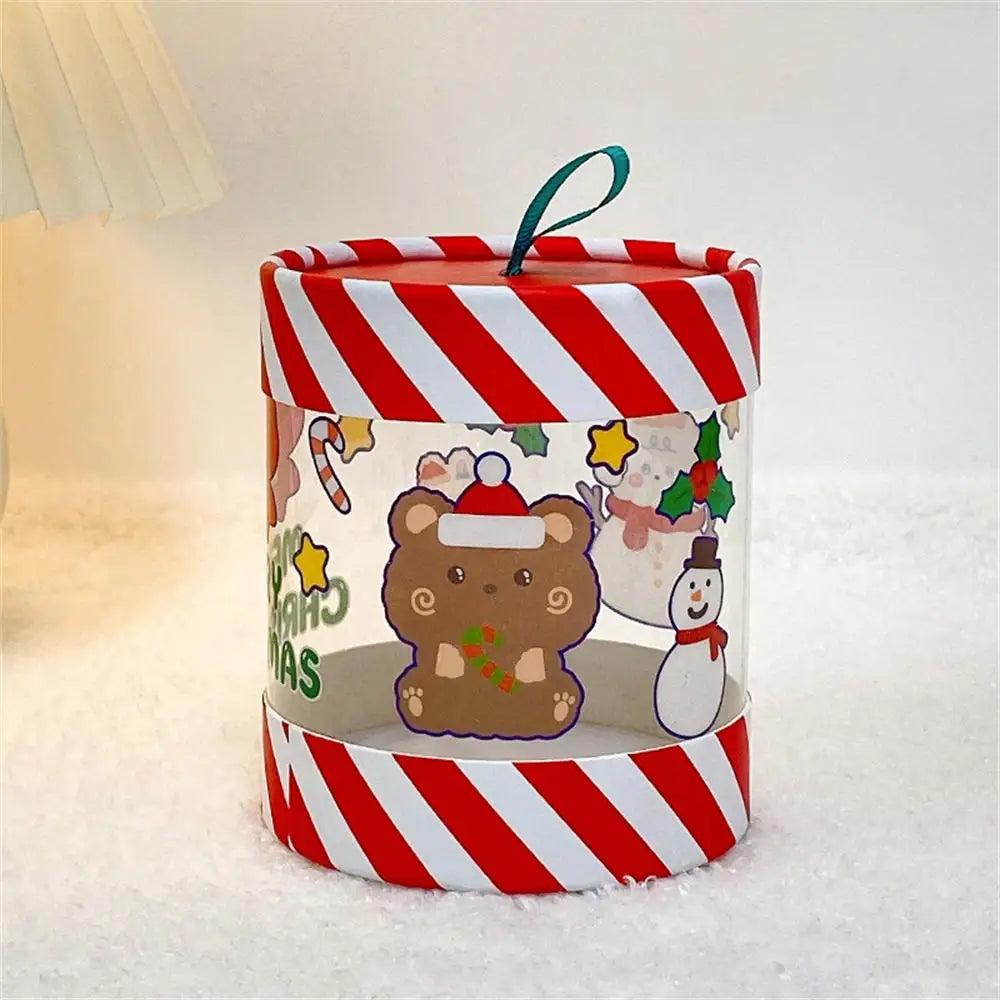 1Pc Christmas Candy Box Christmas Eve Apples Gift Packing Box Mousse Christmas Cake Dessert Boxs Christmas Decoration Supplies