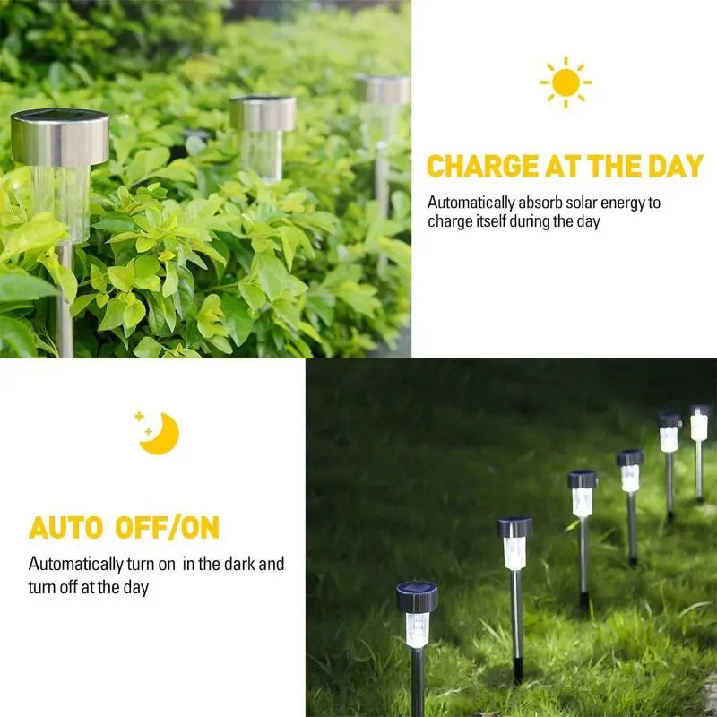 Outdoor Solar Lights Garden Lights Solar Powered Lamp Lantern Waterproof Landscape Lighting Pathway Yard Lawn Garden Decoration