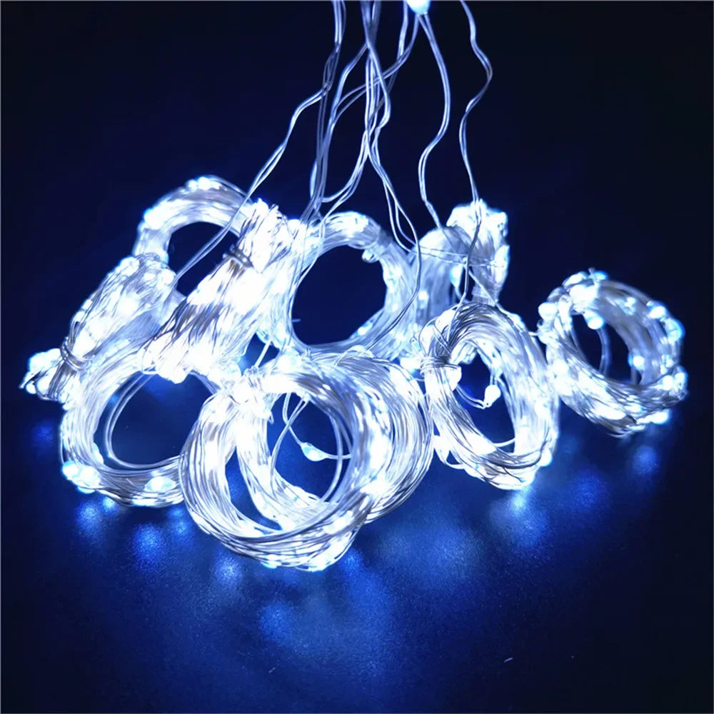 Curtain String Lights, 8 Modes Window Fairy Lights for Wedding Home Garden Bedroom Outdoor Indoor Wall Decorations