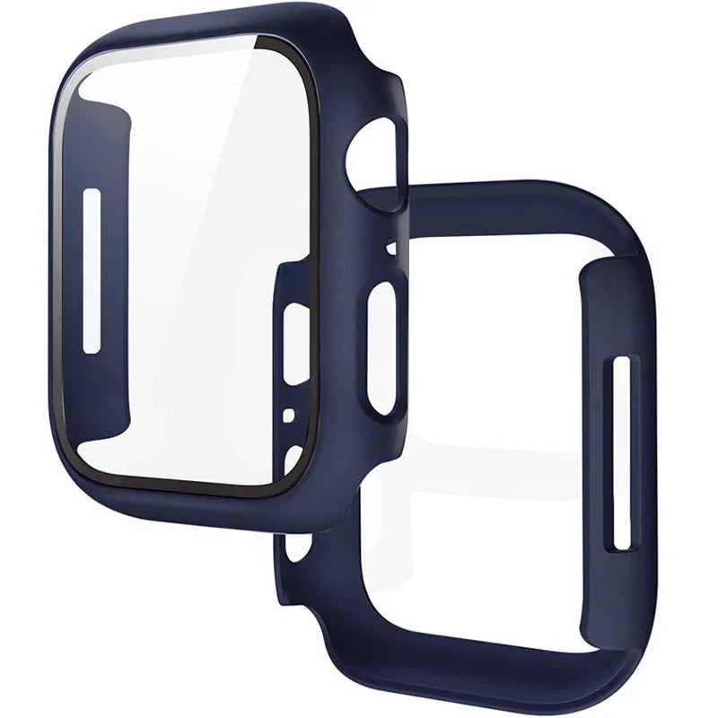 Tempered Glass + Cover For Apple Watch 9 8 7 45mm 41mm