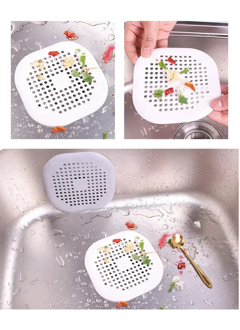 2/4/6Pcs Hair Filter Shower Drain Plug hair catcher Kitchen Sink Strainer Bathtub Shower Floor Drain Stopper Home Accessories