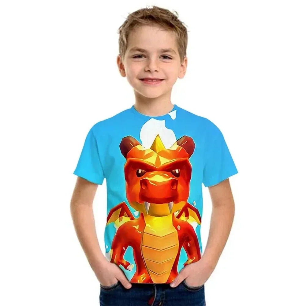 Stumble Guys Game 3D Printed Kids T Shirt Children Clothing Harajuku