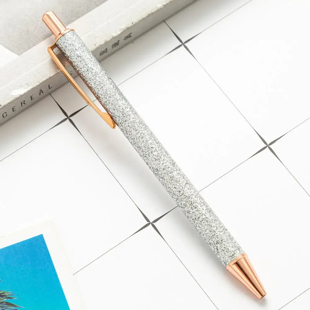 Classic Design Ballpoint Pens Commercial Metal Ballpoint Pen Luxury Portable  Rotating Automatic Ball Pen Exquisite Writing Tool