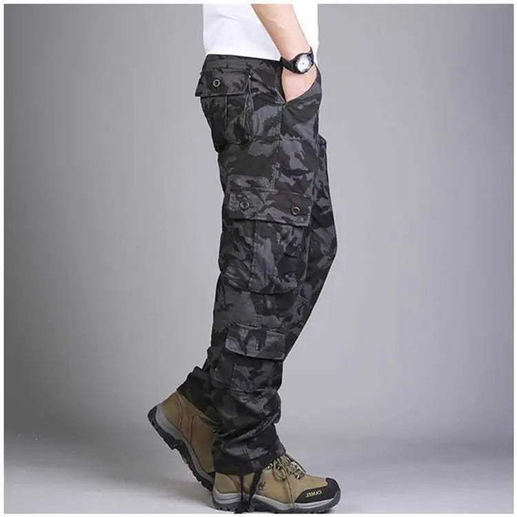 Men Cargo Pants Loose Army Tactical Pants Multi-pocket Trousers Pantalon Homme Big Size Male Military Mens Overalls