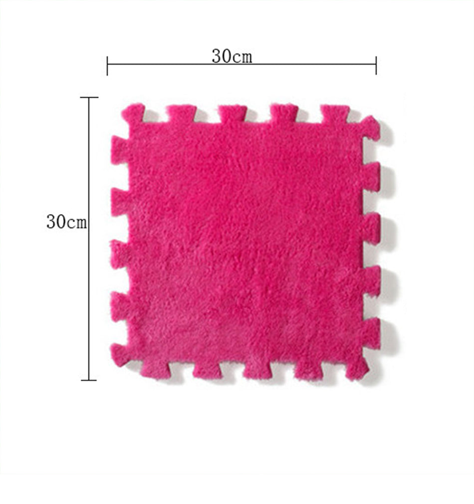 20pcs Fluffy Room Carpet, Bedroom, Children's Bedside Blanket, Stain Resistant Living Room, Splicing Mat,