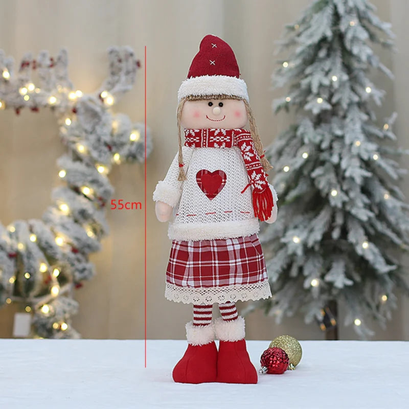 60cm Large Santa Claus Merry Christmas Decorations for Home Happy New Year Santa Claus Doll Window Decorations Home gift