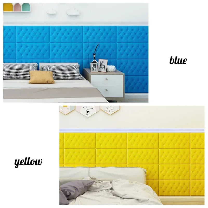 Bed Surrounding Soft Cover Headboard Anti-collision 3d Self-adhesive Wall Sticker Tatami Baby Backrest Bedroom Background