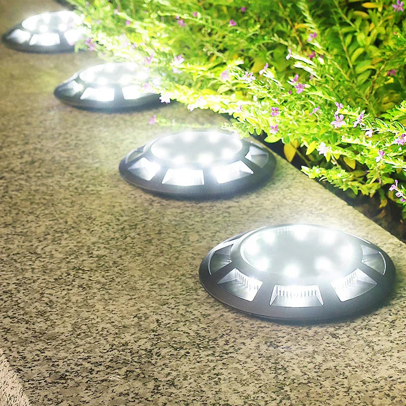 Solar Ground Light Outdoor Waterproof LED for Garden Underground Yard Lawn Pathway Landscape Decoration