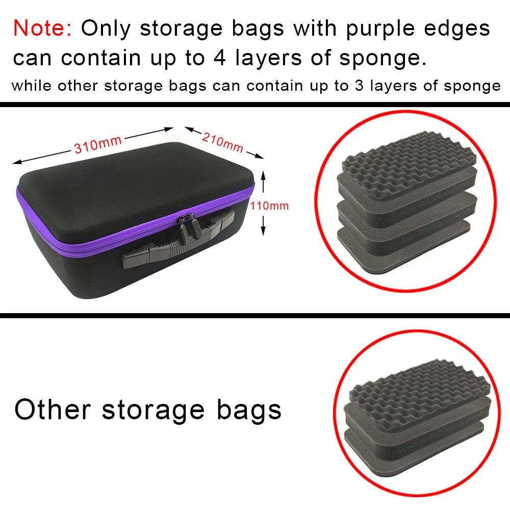 Watch Storage Box Shockproof Watch Carry Case Organizer Protective Canvas EVA Hard Shell Zipper Tool Storage Case