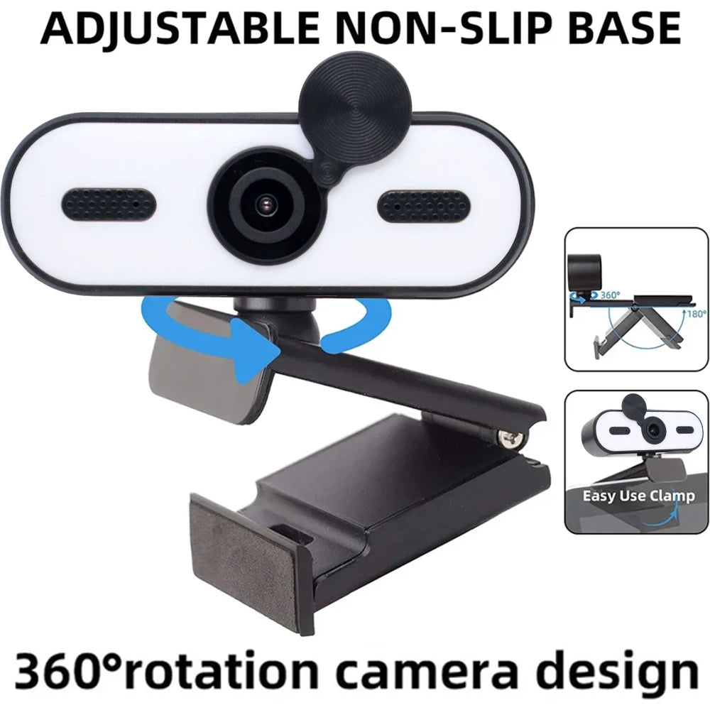 4K 2K Mini Webcam 1080P HD for PC Laptop Autofocus 30 FPS USB Webcam with Noise-Reducing