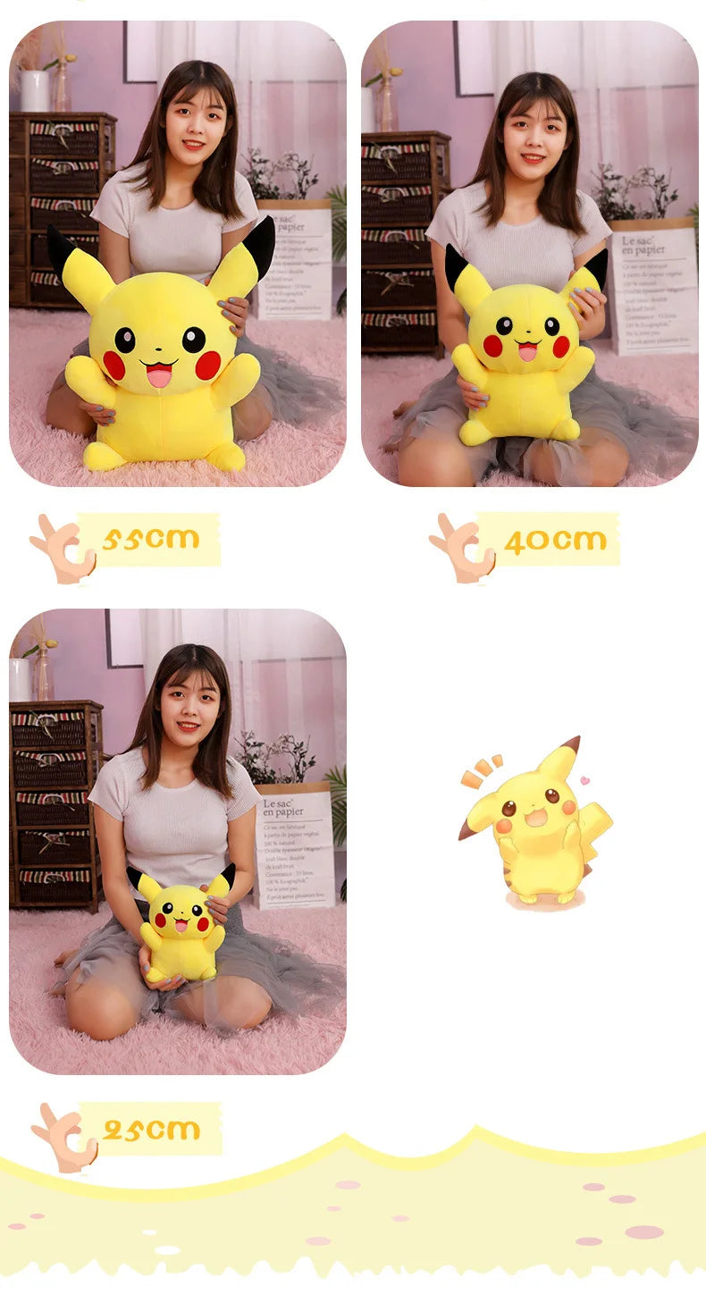 Pokemon Kawaii Pikachu Pillow Super Soft Large Size Plush Toy Sleeping Doll Pillow Sleeping Girl Birthday Gift Toy For Children