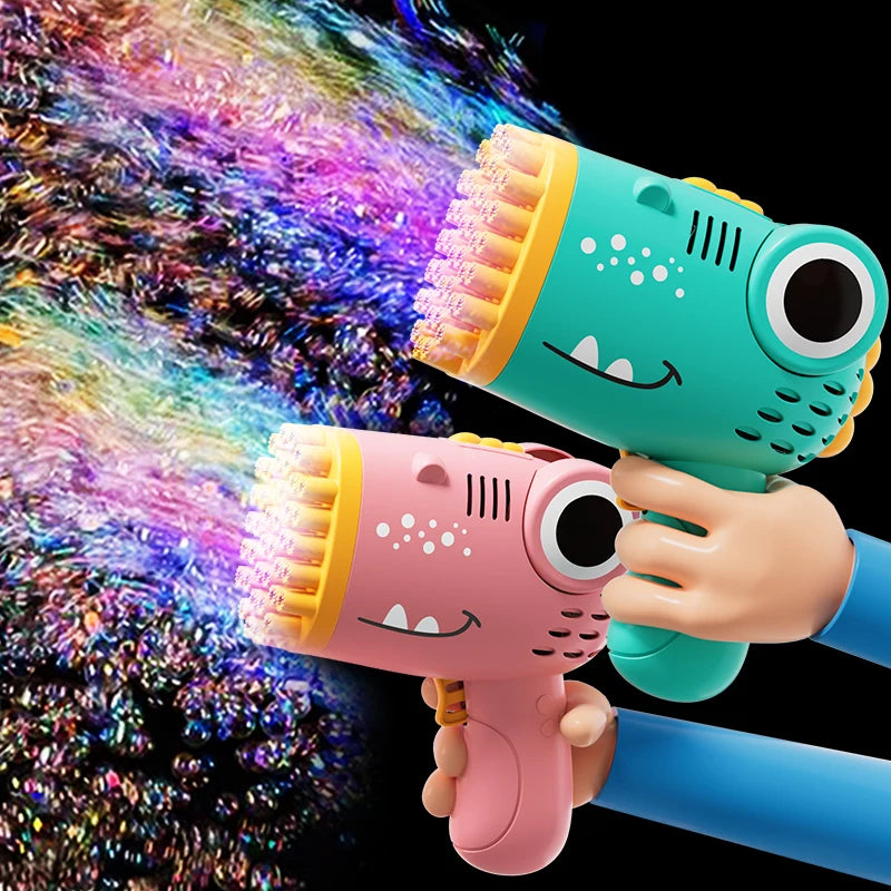 Dinosaur Bubble Gun Handheld Fully Automatic Bubble Machine Without Battery And Bubble Water For Kids Gift