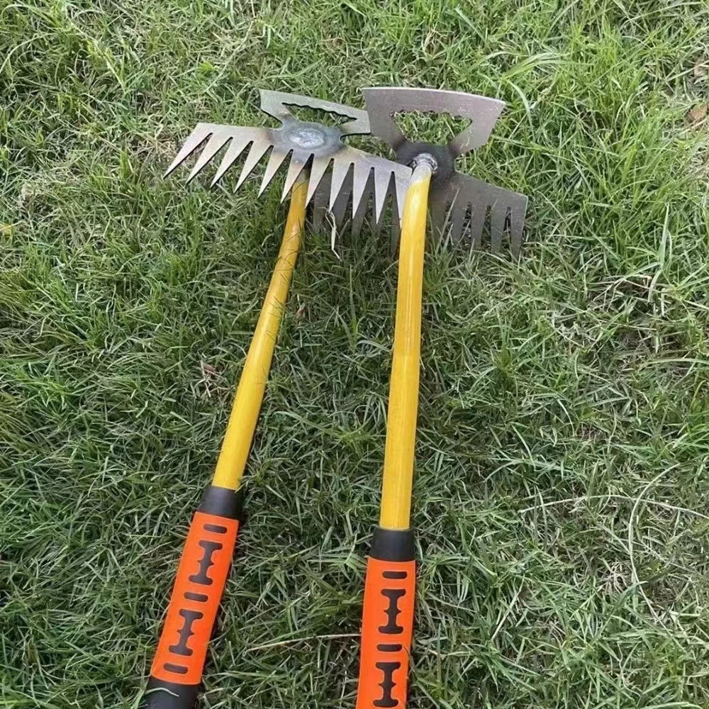 Grass Pot Soil Weeding Tool Manganese Steel 4/11 Tooth Manual Excavator Refurbished Garden Land Herb Supplies Easily Pulled