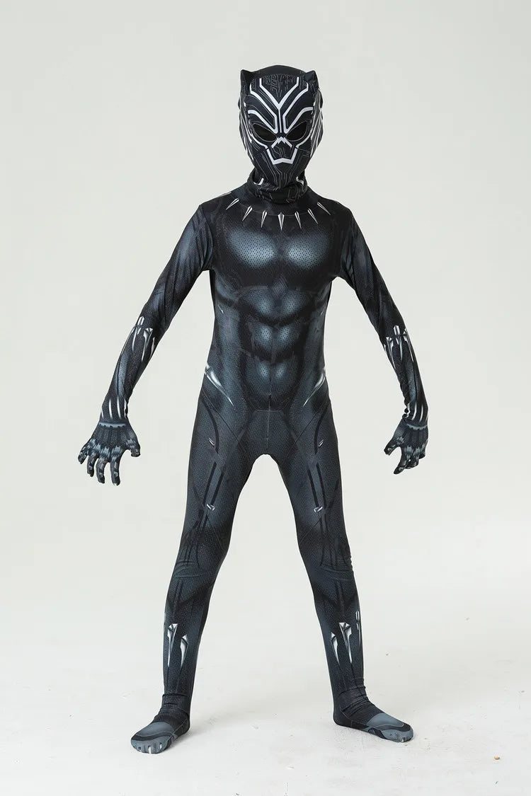 Anime Superhero Black Kids Panther Men Boys Adult Jumpsuits