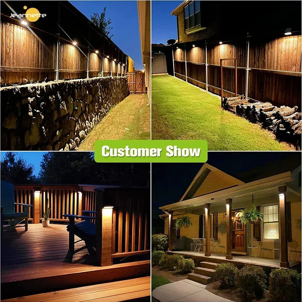 LED Solar Garden Lights Super Bright Waterproof Solar Powered Lamps Balcony Stairs Street Lighting Outdoor Sunlight Led Lights