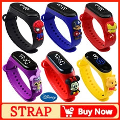 Stitch Sonic Digital Watches Anime Figures LED Luminous Touch Waterproof Electronic Sports Watch Kids Birthday Gifts Toys