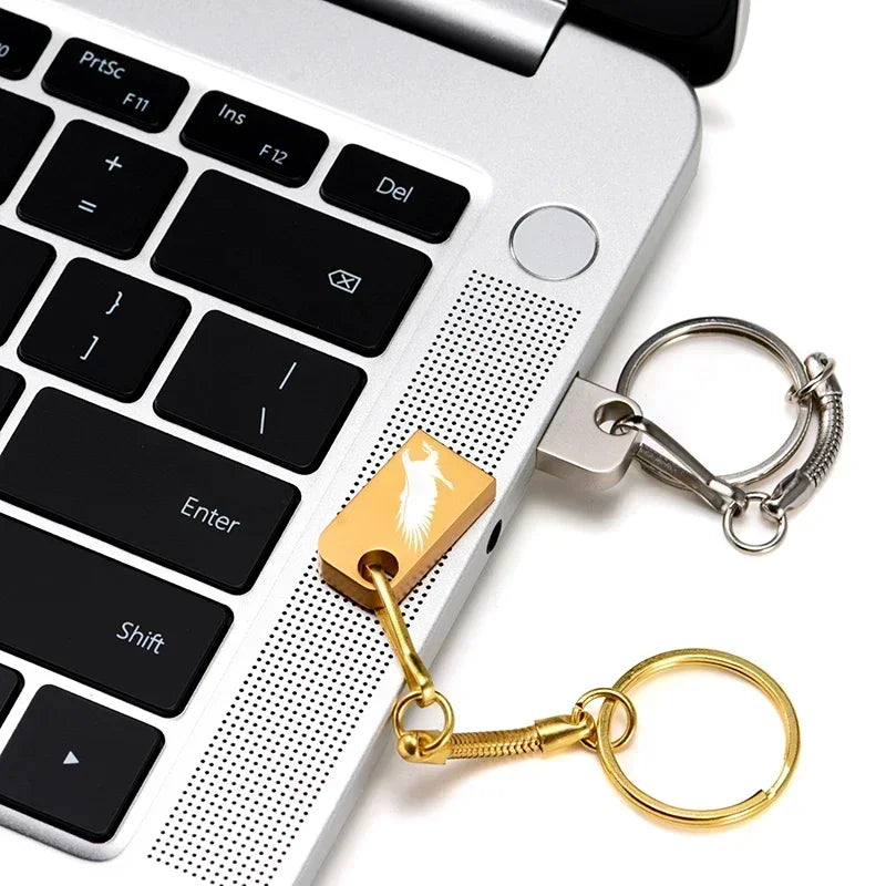 JASTER High-speed High-capacity Music USB Drive 64GB Fashion High Speed Pen Drive 32GB USB Flash Drive 4GB Metal Key Chain Gift