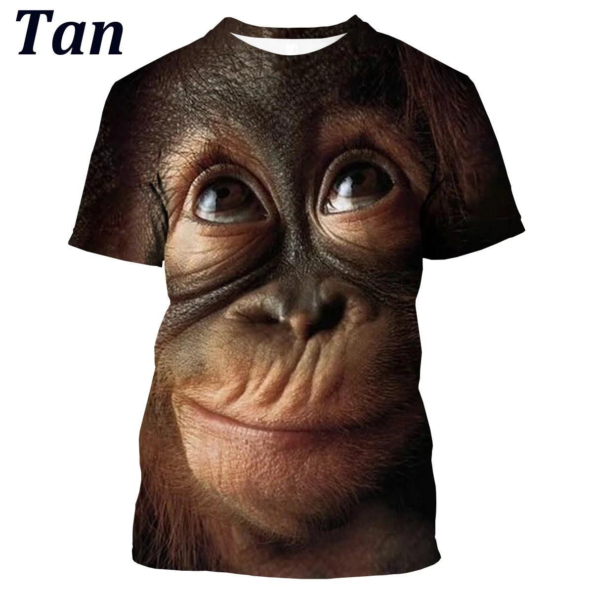 New Fashion Parody Gorilla Fun Monkey 3D Printed T-shirt Men's and Women's Summer Casual Short Sleeved Animal Shirt Top