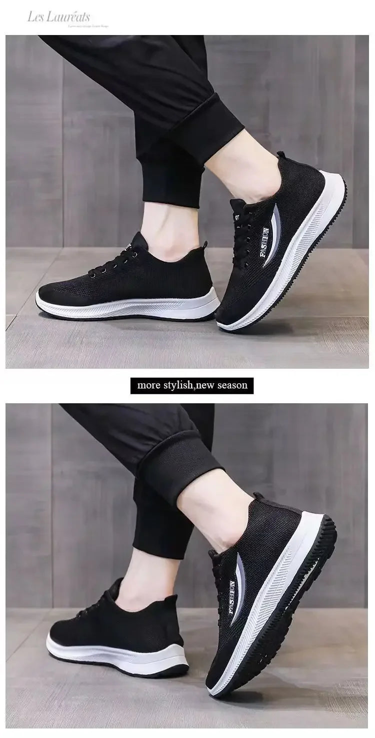 Men's Sneakers Outdoor Sports Comfortable Knitting Mesh Breathable Running Casual Men Sport Shoes