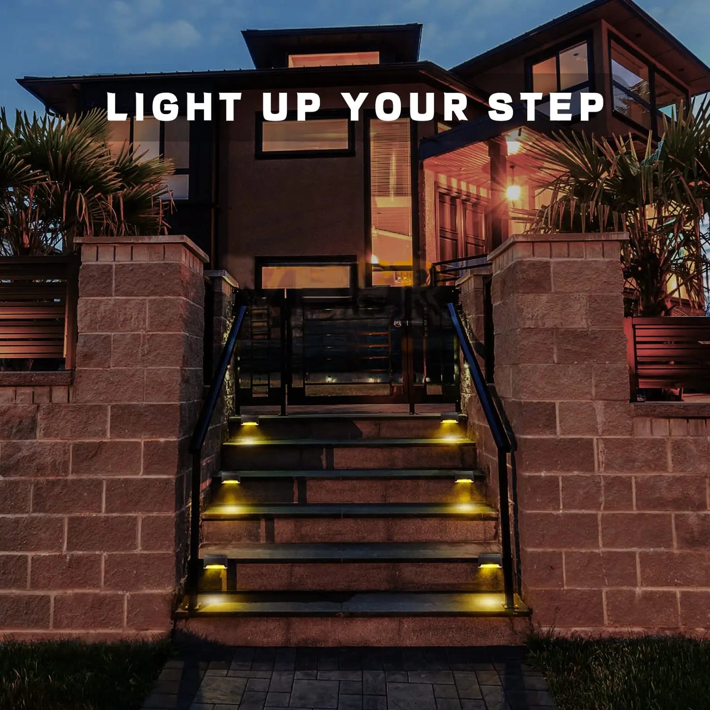 1~20PCs Stair LED Solar Lamp IP65 Waterproof Outdoor Garden Light Pathway Yard Patio Steps Fence Lamps Decor Light Outdoors