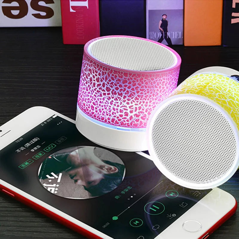 Mini Speaker Wireless Speaker Colorful LED TF Card USB Subwoofer Portable MP3 Music Sound Column For PC Phone