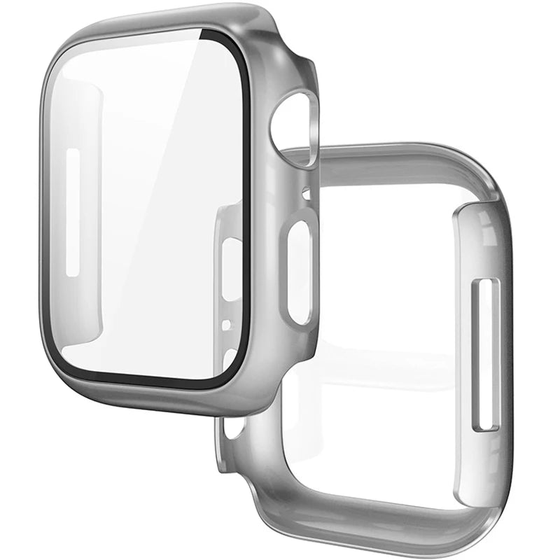 Tempered Glass + Cover For Apple Watch 9 8 7 45mm 41mm