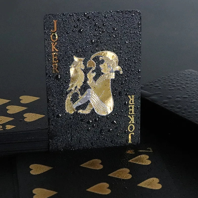 Black Gold Playing Card Game Card Group Waterproof Poker Suit Magic