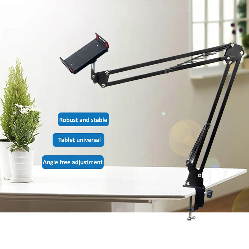 360Degree Long Arm Tablet Holder Stand for 4 to 11inch Tablet Smartphone Bed Desktop Lazy Holder Bracket Support for iPad