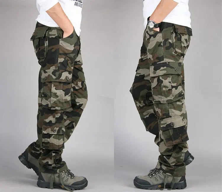 Men Cargo Pants Loose Army Tactical Pants Multi-pocket Trousers Pantalon Homme Big Size Male Military Mens Overalls