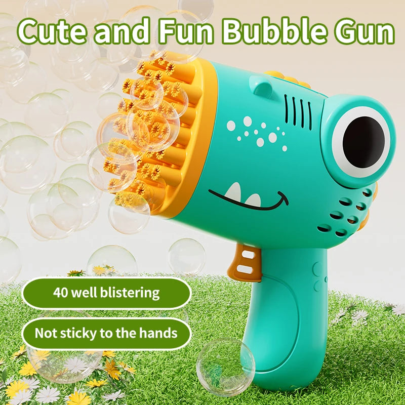 Dinosaur Bubble Gun Handheld Fully Automatic Bubble Machine Without Battery And Bubble Water For Kids Gift