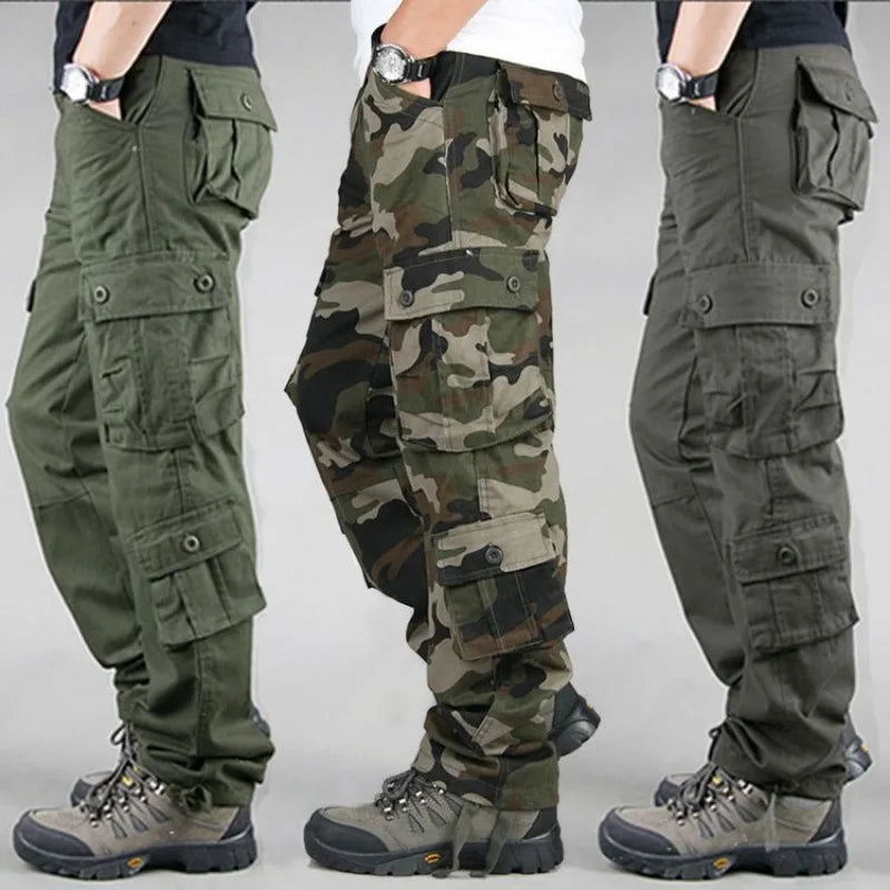 Cargo Pants for Men Loose Army Tactical Pants Multi-pocket Trousers