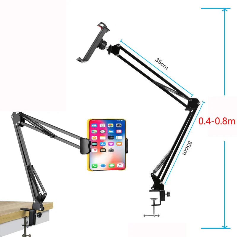 360Degree Long Arm Tablet Holder Stand for 4 to 11inch Tablet Smartphone Bed Desktop Lazy Holder Bracket Support for iPad