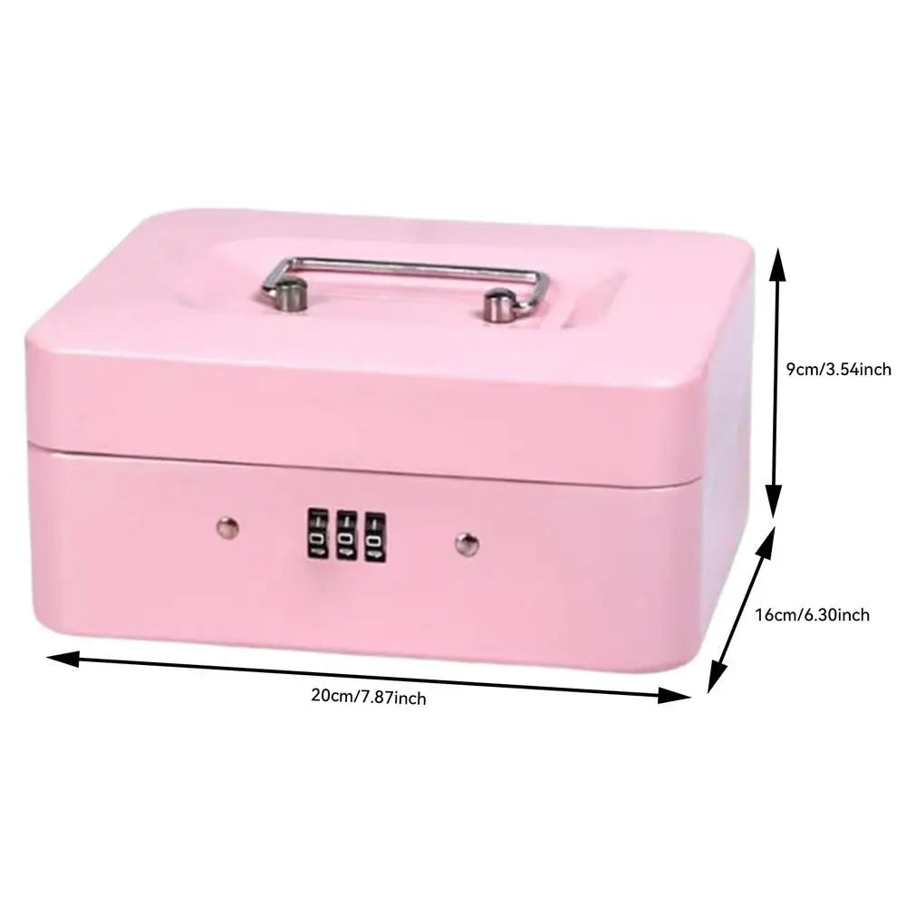 Portable Safe Box Portable Lock Box Portable Money Cash Deposit Box With Security Code For Travel Store Keys Cards Jewelry