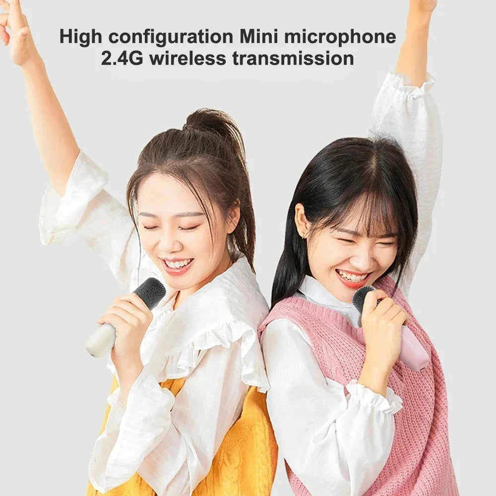 Dual Microphone Karaoke Machine Portable System with&2 Wireless Microphones for Home for Adults and Kids Bluetooth PA Speaker