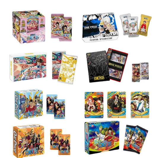 One Piece Collection Cards Rare Booster Box Pack Anime Luffy Zoro Nami Chopper TCG Child Birthday Gift Toy