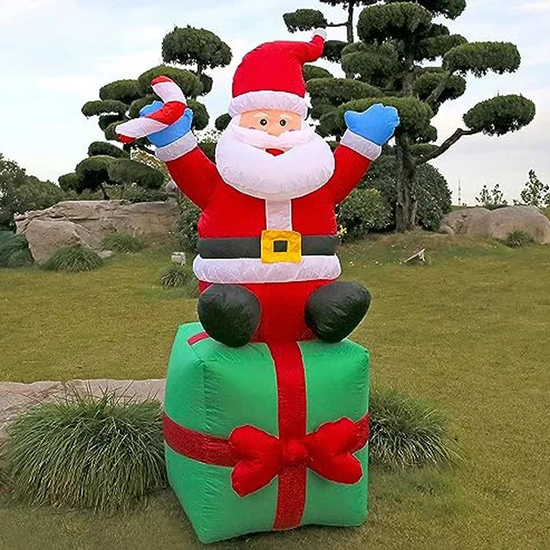 6FT Inflatable Santa Claus Christmas Decoration Indoor and Outdoor inflatable air model Christmas Gift