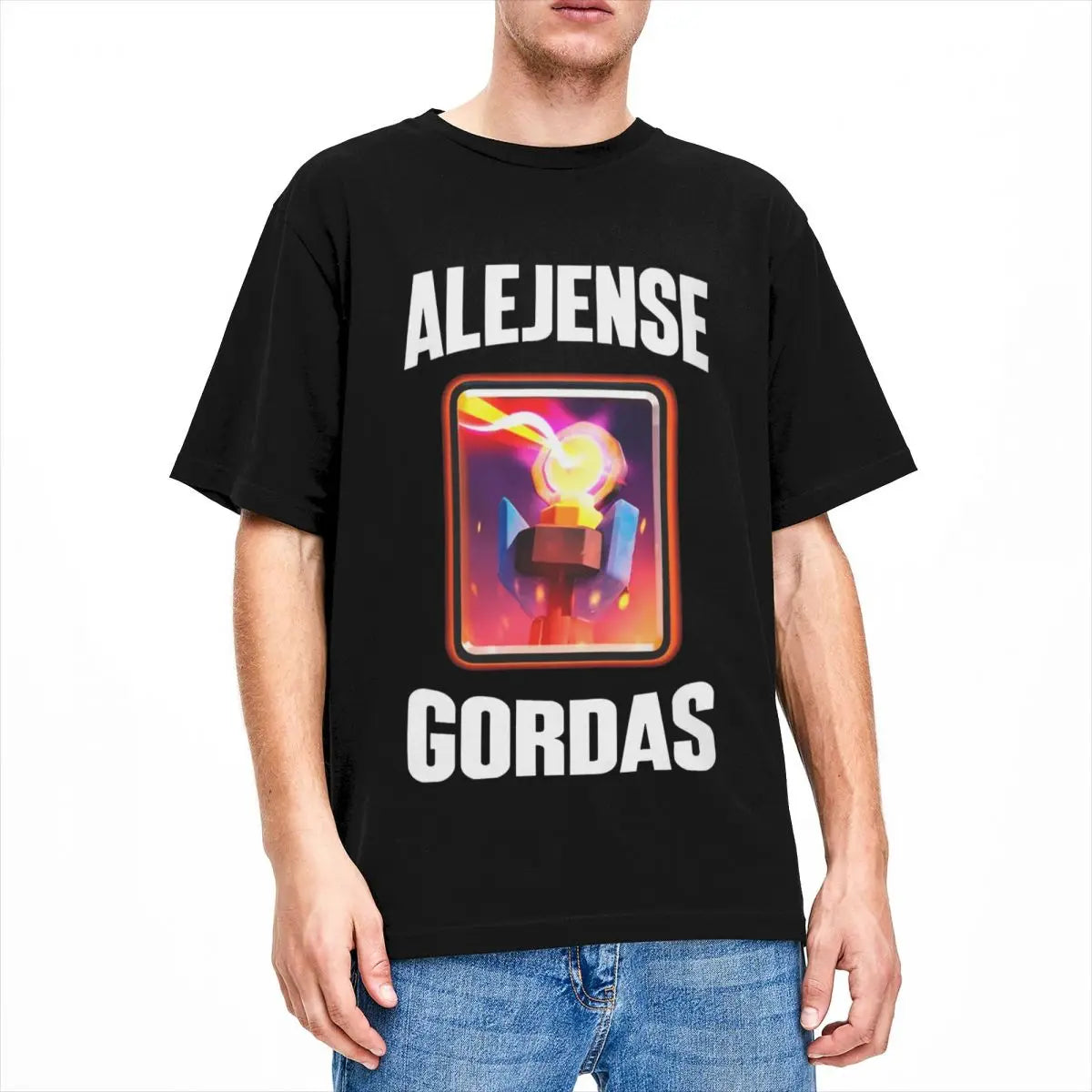 ALEJENSE GORDAS T Shirt Summer Streetwear T Shirts 100% Cotton Harajuku T shirt For Men Short-Sleeved Casual Tees