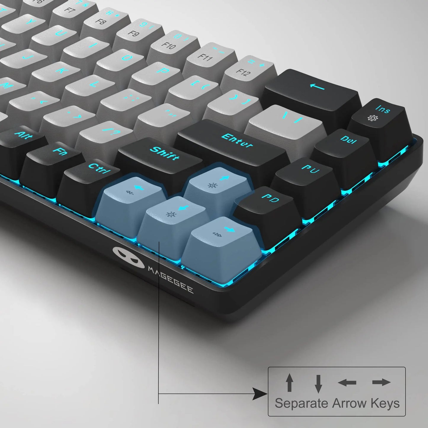 MageGee Portable 60% Mechanical Gaming Keyboard, MK-BOX LED Backlit Compact 68 Keys Mini Wired Office Keyboard