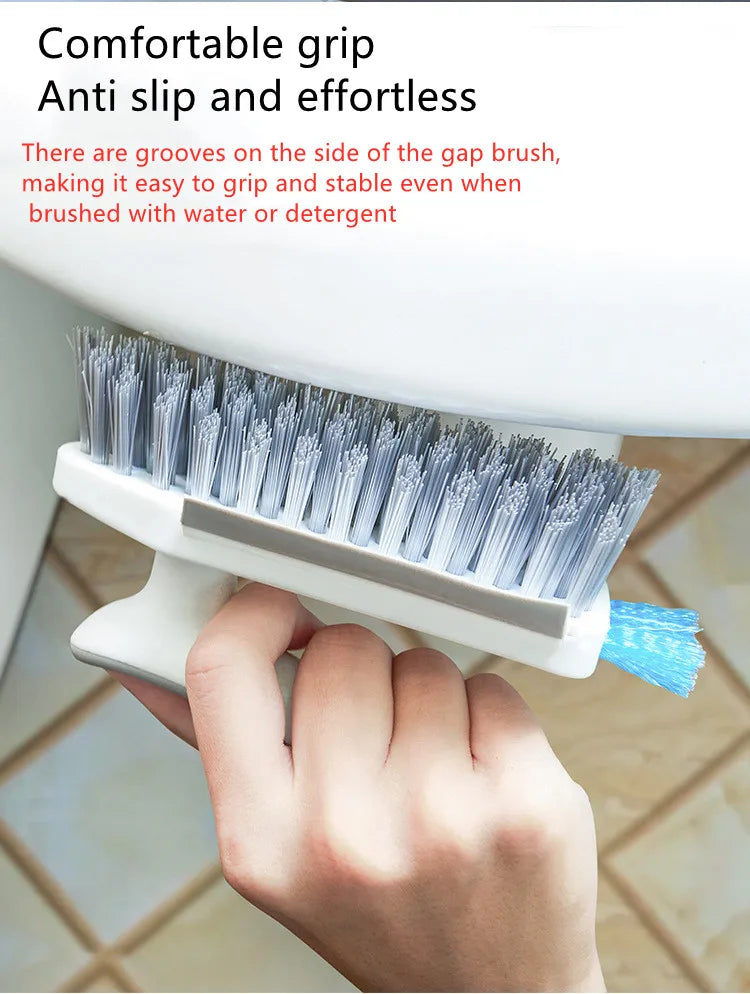 Wall Corner Cleaning Brush 4 In1 Multifunctional Toilet Gap Brush with Handle Window Gap Cleaning Brush Household Cleaning Tools