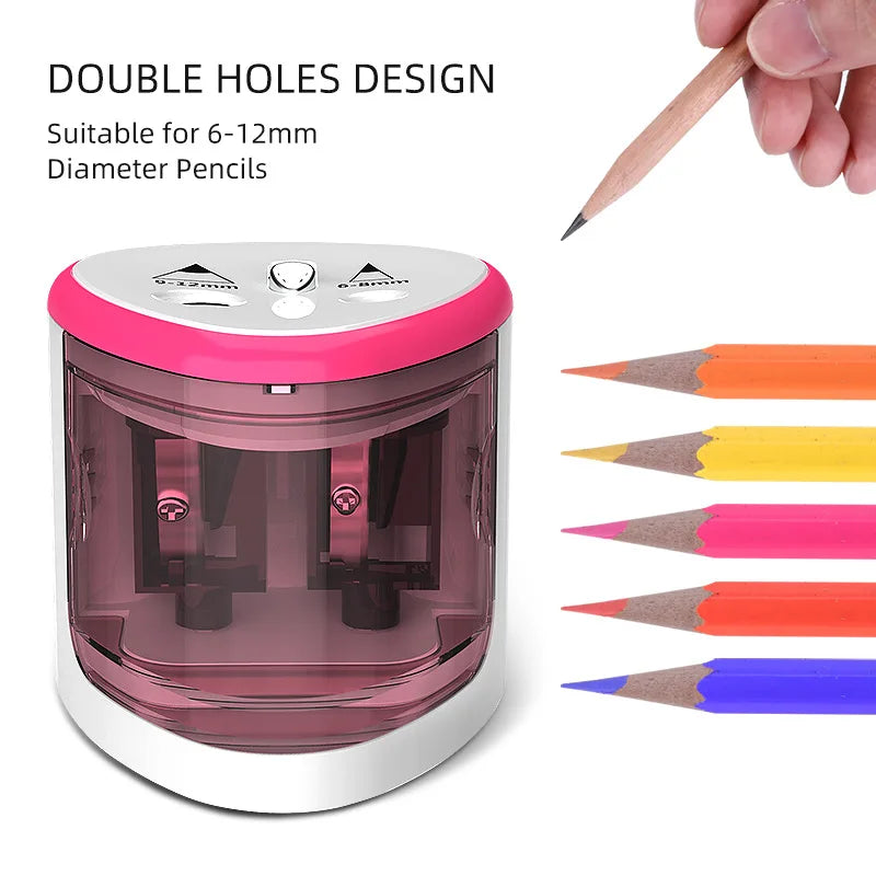 Manual Electric Auto Plastic Pencil Sharpener Candy Color Standard Pencil Cutting Machine