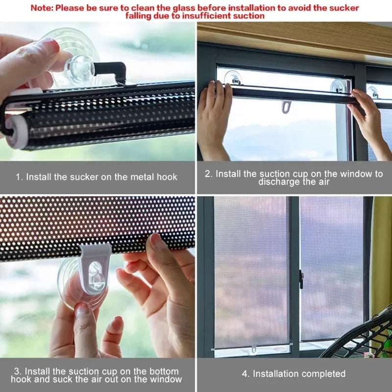 Shading Curtain Car Auto Side Window Roll Curtain Household Living Rooms Sun Shading Rolling Blinds Windshield Cover