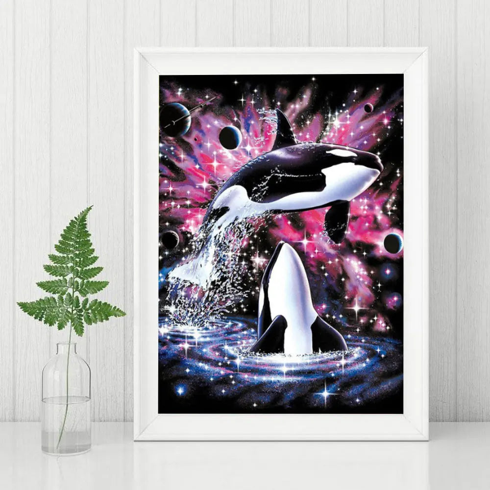 Diamond Painting Animal Dolphin Picture Diamond Mosaic Universe 5D DIY Embroidery Art Cross Stitch Kit Home Decor