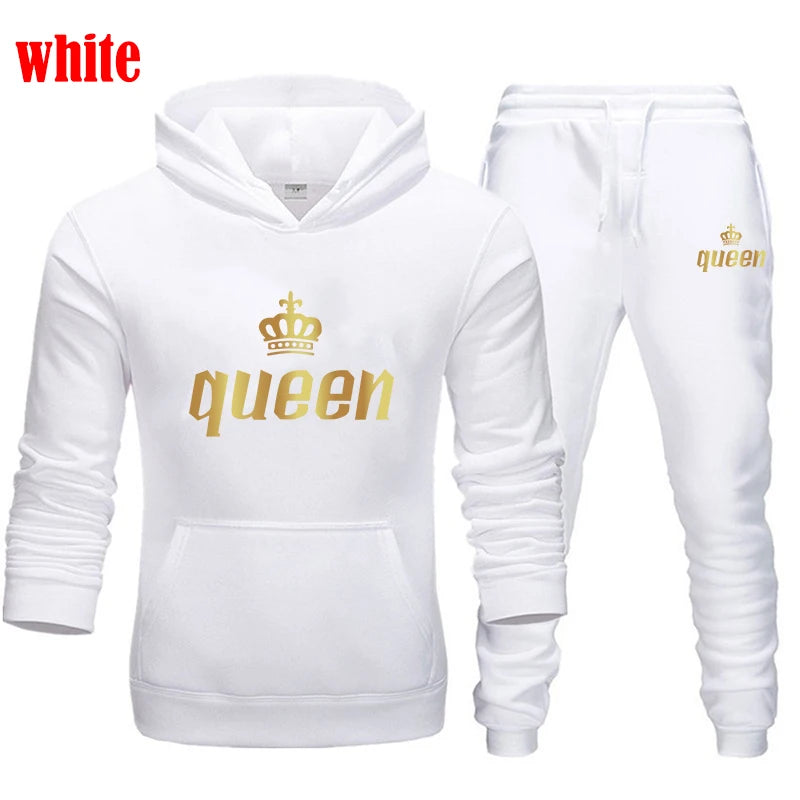 Unisex Hooded Suit Autumn And Winter Hoodie + Pants 2piece Suit Men's And Women's Sportswear Casual Suits