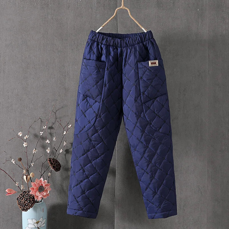 Hot Women Winter Pants Cotton Padded Thick Warm Trousers Waterproof Ski Pants Casual