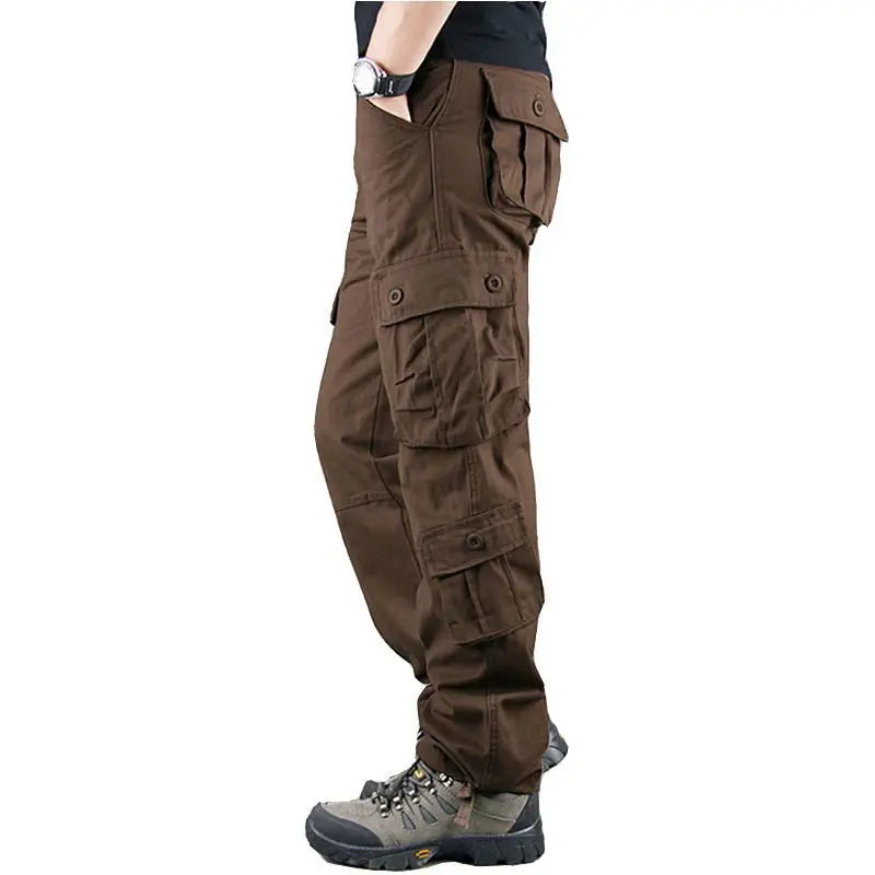 Men Cargo Pants Loose Army Tactical Pants Multi-pocket Trousers Pantalon Homme Big Size Male Military Mens Overalls