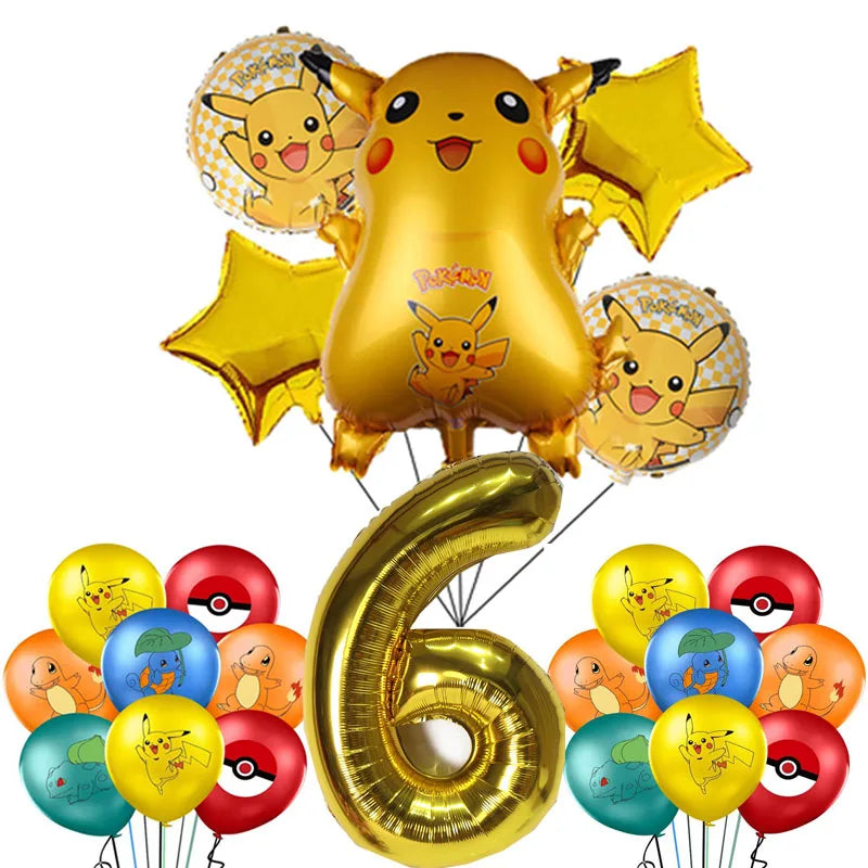 Pokemon Birthday Party Decoration Pikachu Theme Balloon Kids Event Supplies