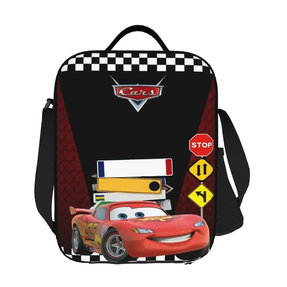 Lightning McQueen Racer Thermal Insulated Lunch Bag Women Lunch Tote for Kids School Children Storage Bento Food Box